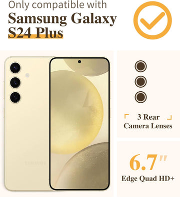 GVIEWIN Samsung Galaxy S24 Plus Case - Delphinium/Grey