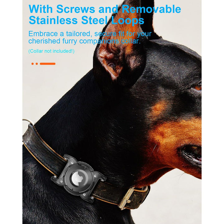 ONEONTA Waterproof AirTag Dog Collar Holder – TPU & Metal - DOKUTRONIX