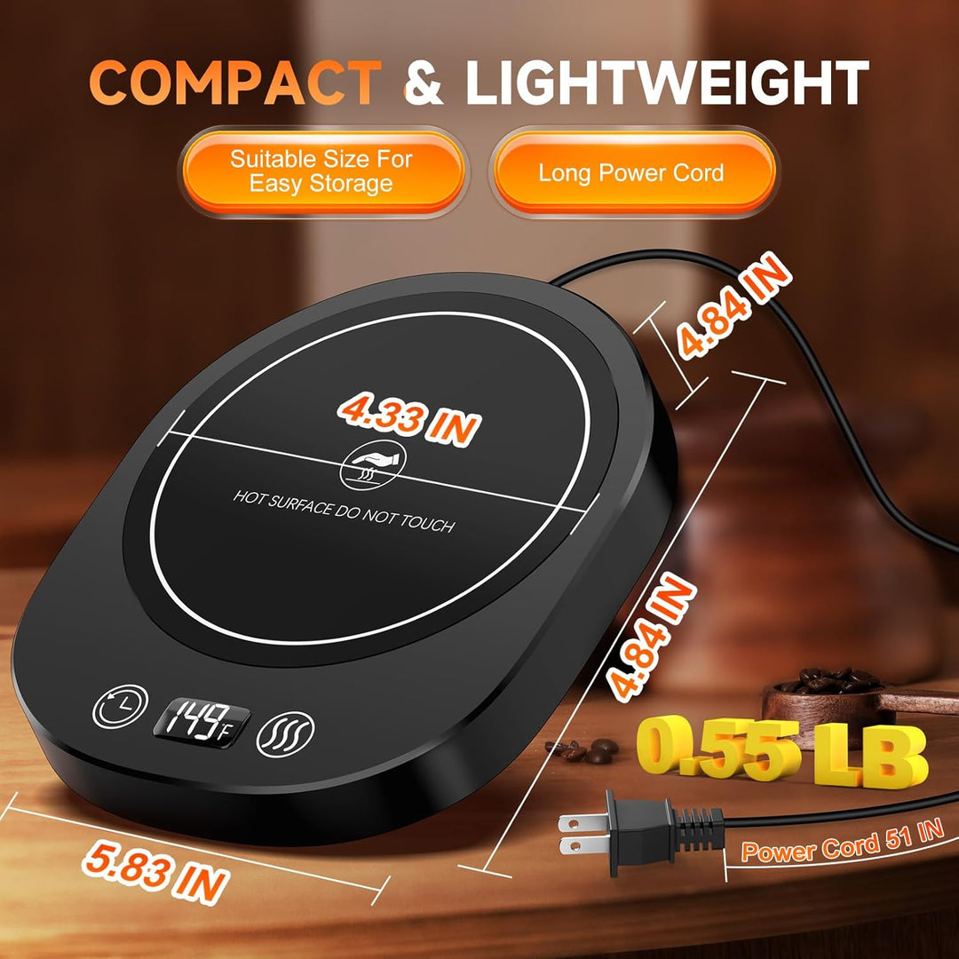 SmartTemp Coffee Mug Warmer with Timer & Auto Shut Off