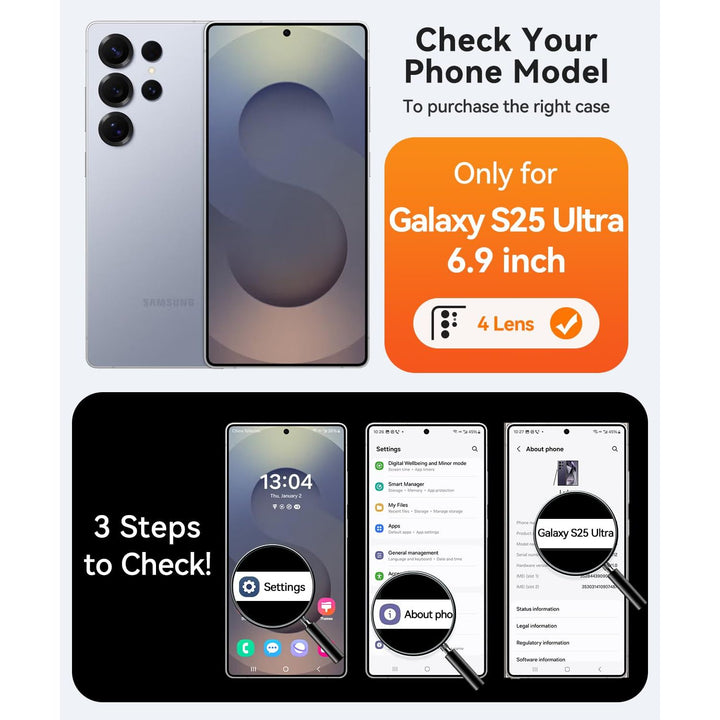 MagFlex Clear Case for Galaxy S25 Ultra with Kickstand - DOKUTRONIX