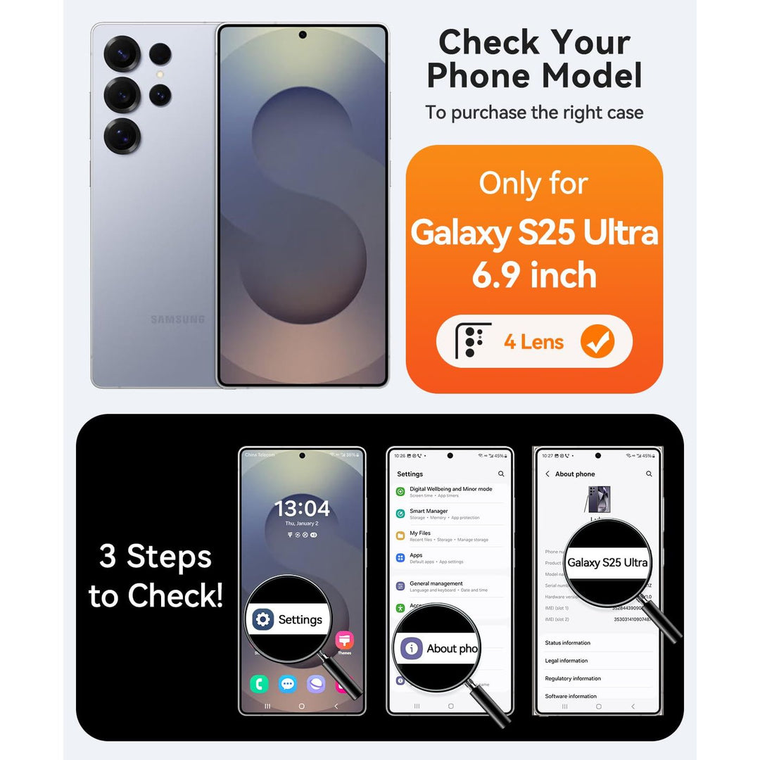 MagFlex Clear Case for Galaxy S25 Ultra with Kickstand - DOKUTRONIX