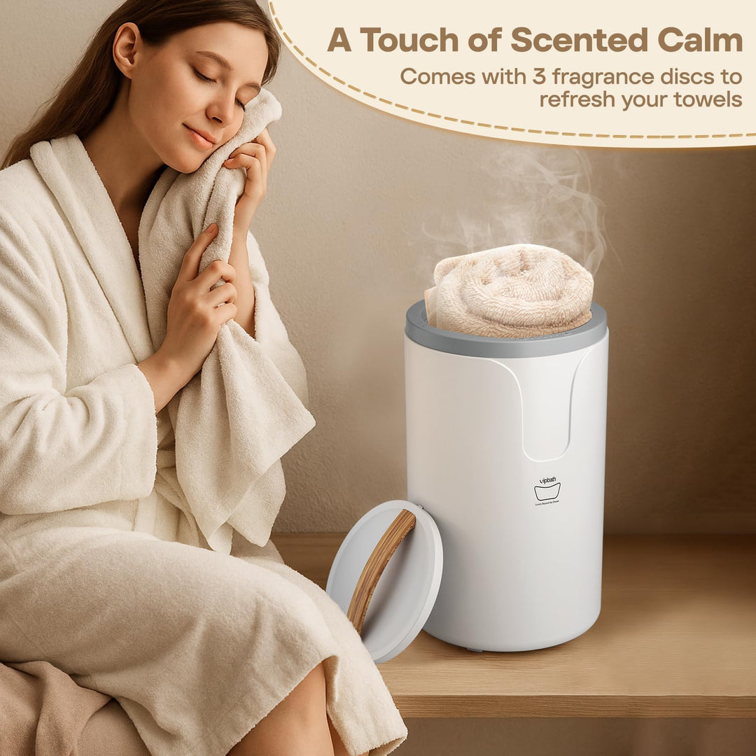 ScentSpa 20L Bucket - Dual Heat, 24H Timer, Wood-Grain Handle, Stainless Steel Interior