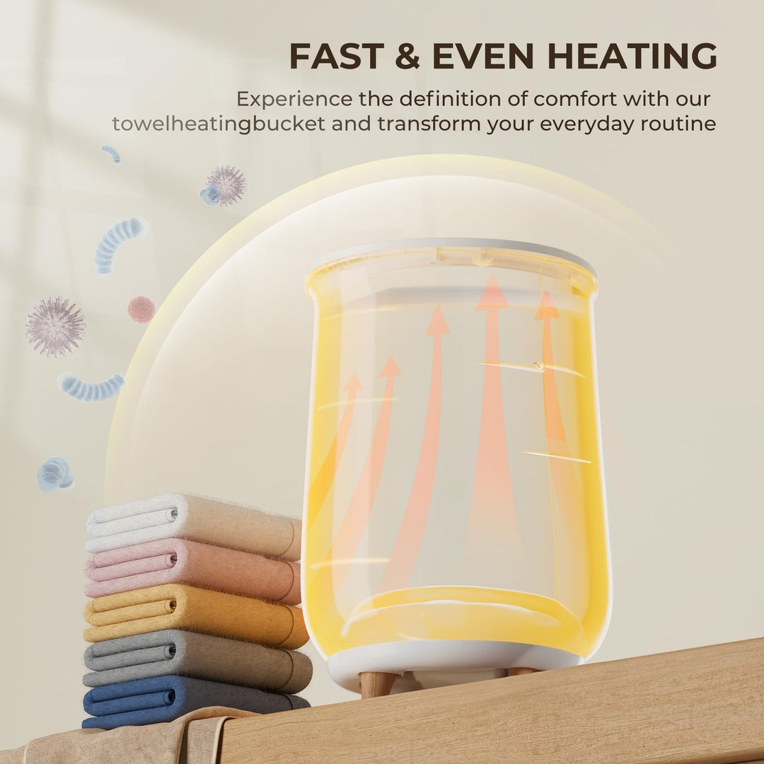 EUHOMY Luxe Towel Warmer Bucket & Fragrance Hub