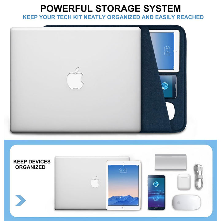 Gray Shockproof 13.3 Laptop Sleeve & Accessory Bag