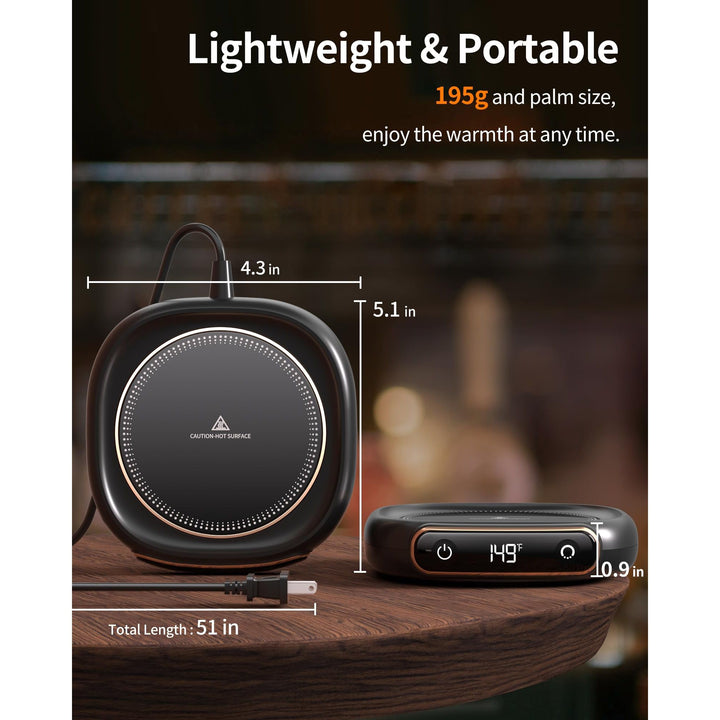 Lerat Smart Mug Warmer: Temp Control & Auto Shutoff