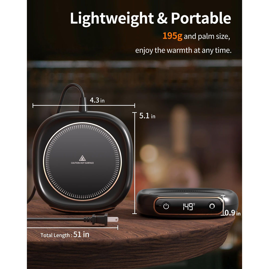 AutoHeat Mug Warmer: 3-Temp Desk & Office Essential
