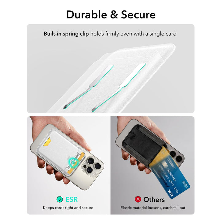 ESR MagSafe Slim Wallet - 5-Card RFID Black - DOKUTRONIX