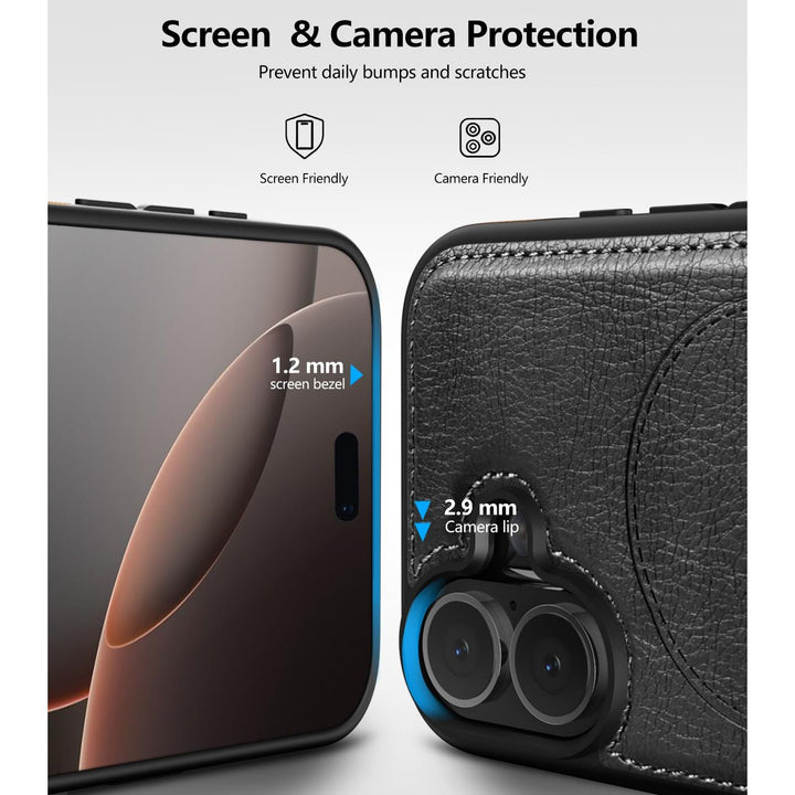 MagSafe SlimStand: Magnetic Leather Case for iPhone 17