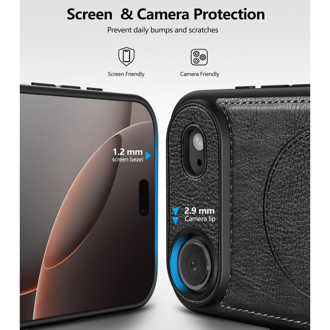 MagSafe SlimStand: Magnetic Leather Case for iPhone 17