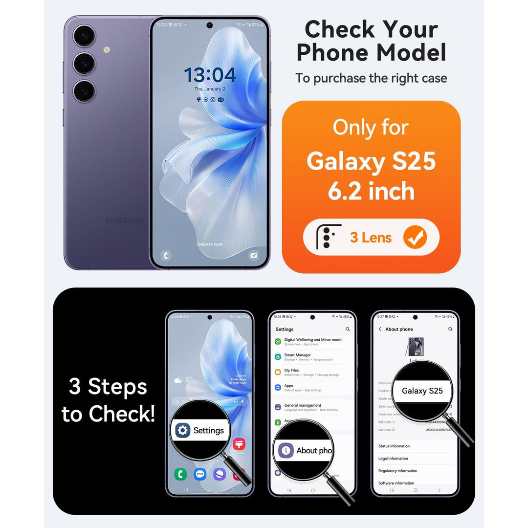 MagFlex Clear Case for Galaxy S25 Ultra with Kickstand - DOKUTRONIX