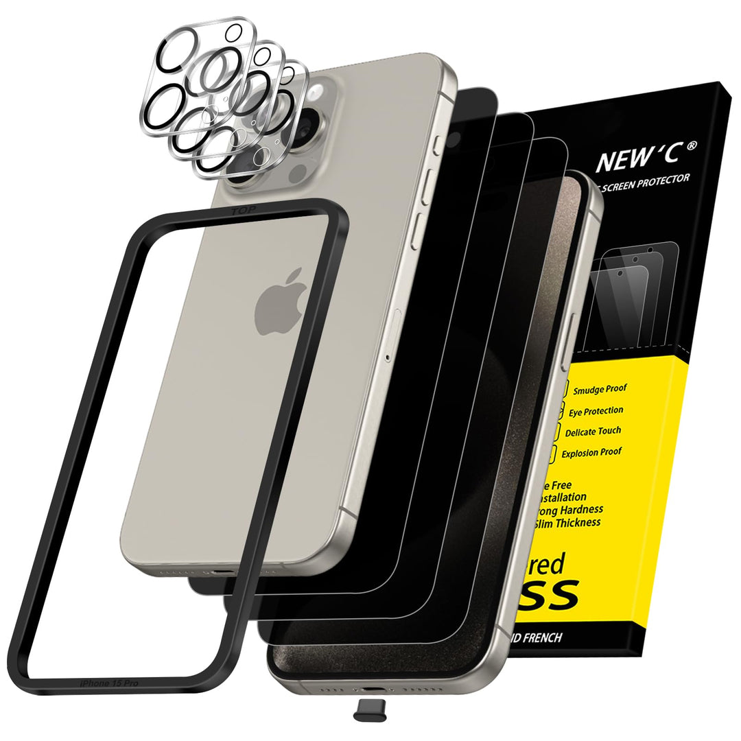 NEW'C Triple Shield: iPhone 16 Pro Protection Kit