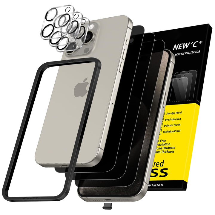 NEW'C Triple Shield: iPhone 16 Pro Protection Kit