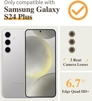 GVIEWIN Samsung Galaxy S24 Plus Case - Butterfly/Black