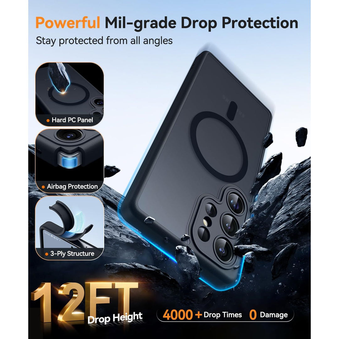 MagFlex Clear Case for Galaxy S25 Ultra with Kickstand - DOKUTRONIX