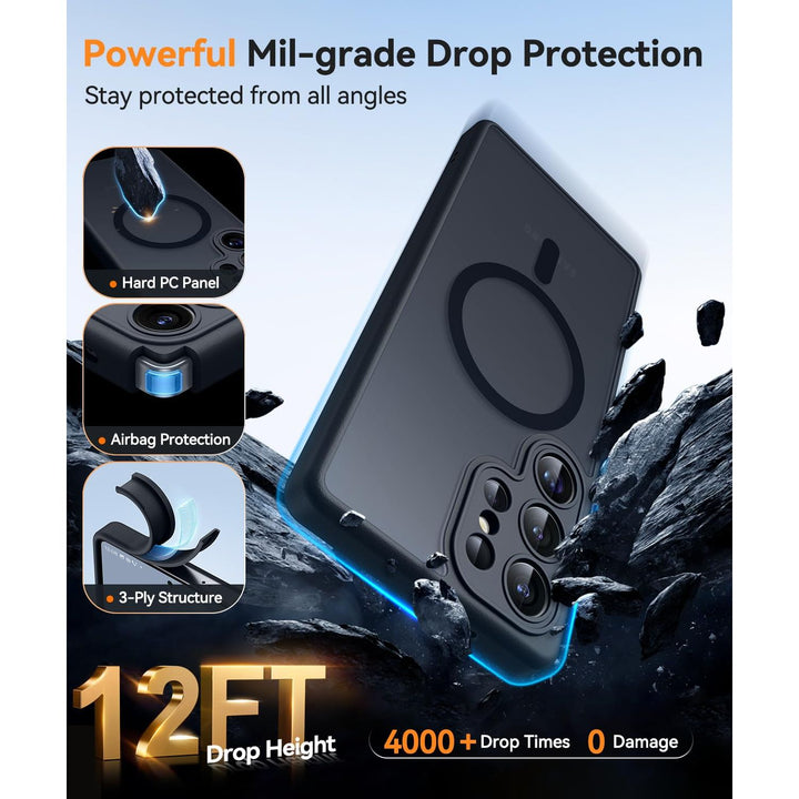 MagFlex Clear Case for Galaxy S25 Ultra with Kickstand - DOKUTRONIX