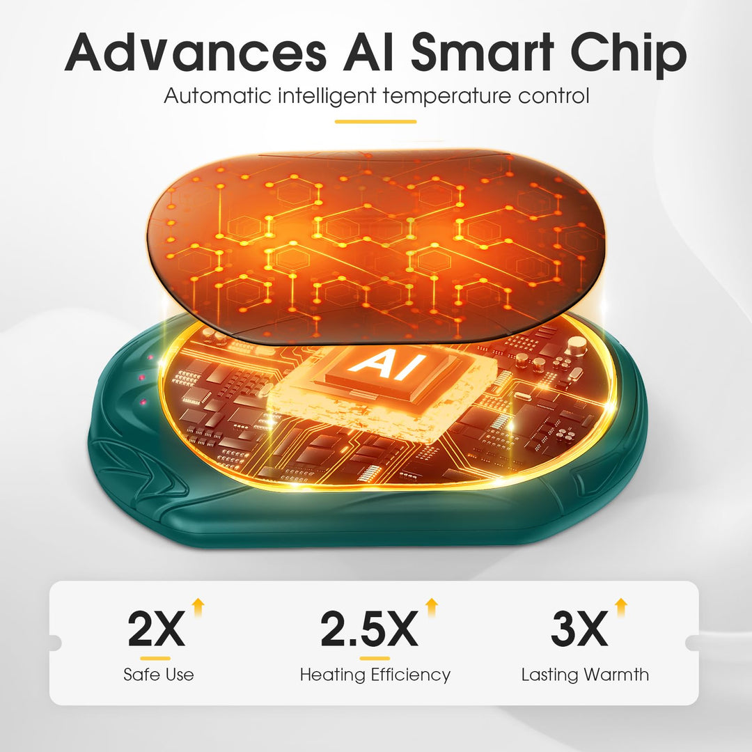 SmartHeat Duo: 20Hrs Rechargeable Hand Warmers