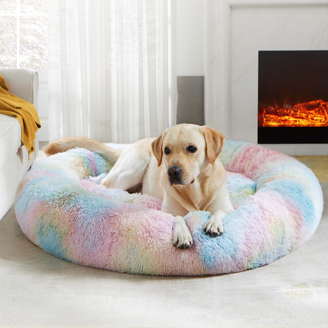 WESTERN HOME Calming Donut Pet Bed – Fluffy & Cozy - DOKUTRONIX