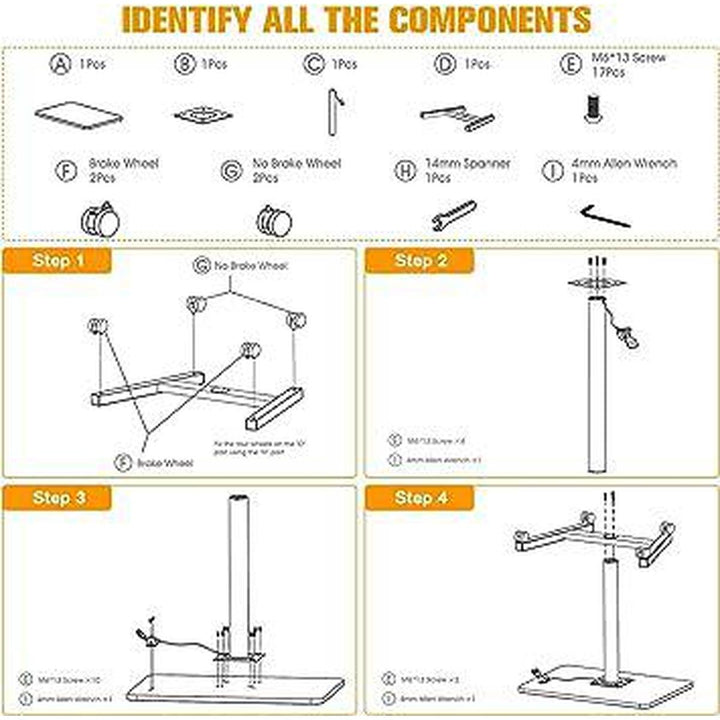 FlexiDesk 28: Adjustable Sit-Stand with Wheels - DOKUTRONIX