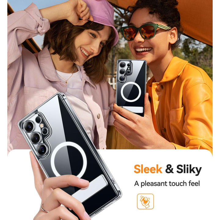 MagFlex Clear Case for Galaxy S25 Ultra with Kickstand - DOKUTRONIX
