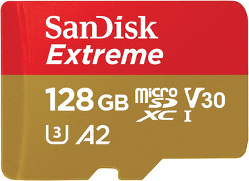 SanDisk 128GB Extreme microSDXC - Up to 190MB/s, 4K UHD, A2