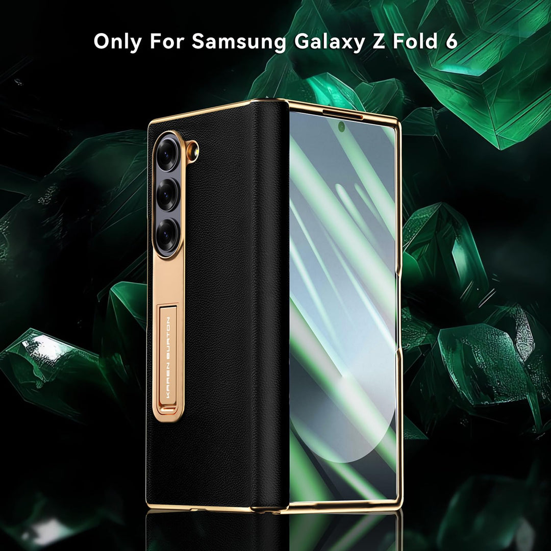 Galaxy ZFold 6 Luxe Leather Shield Case - Green