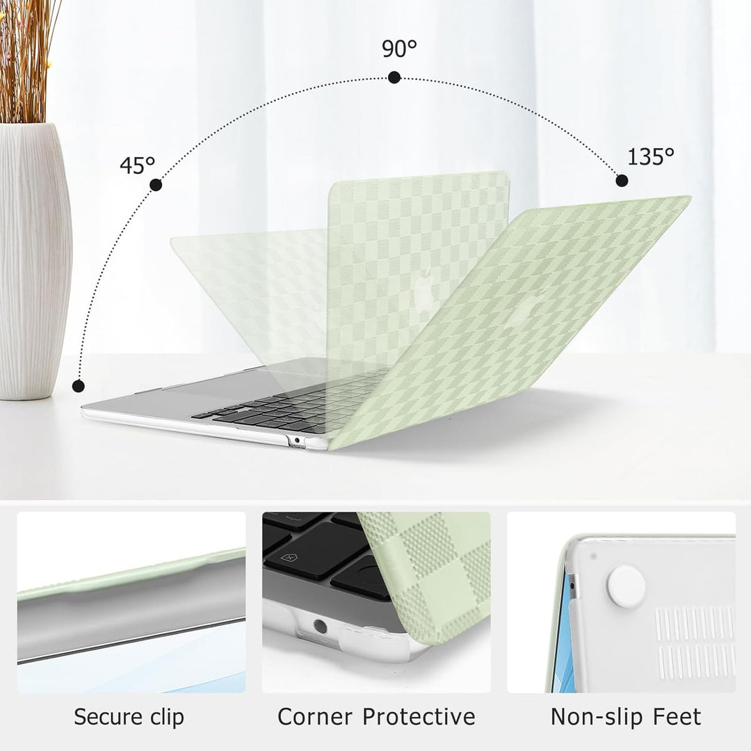 Beige Checker MacBook Air Case & Keyboard Cover