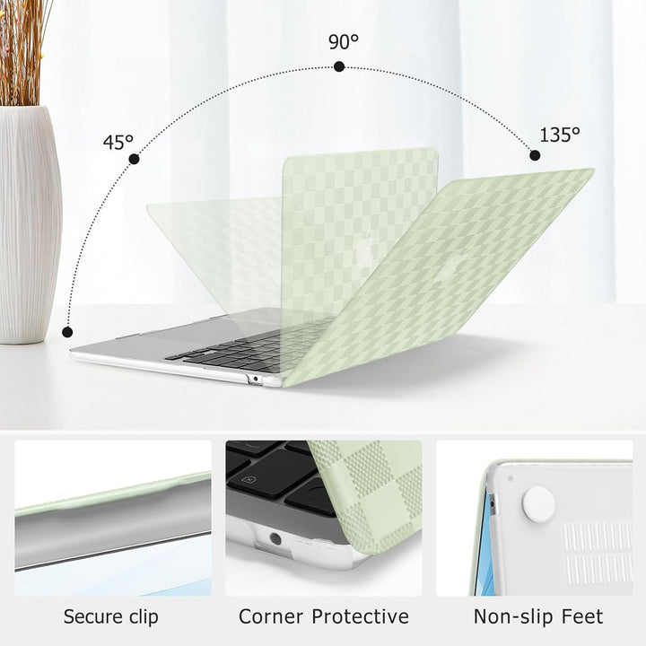 Beige Checker MacBook Air Case & Keyboard Cover