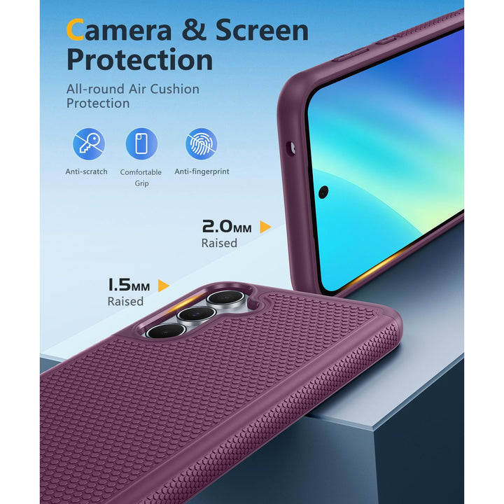 FNTCASE for Samsung Galaxy A14 5G Case: Dual Layer Protective Heavy Duty Cell Phone Cover Shockproof Rugged with Non Slip Textured Back - Military Protection Bumper Tough - 2023, 6.6inch (Matte Black) - DOKUTRONIX