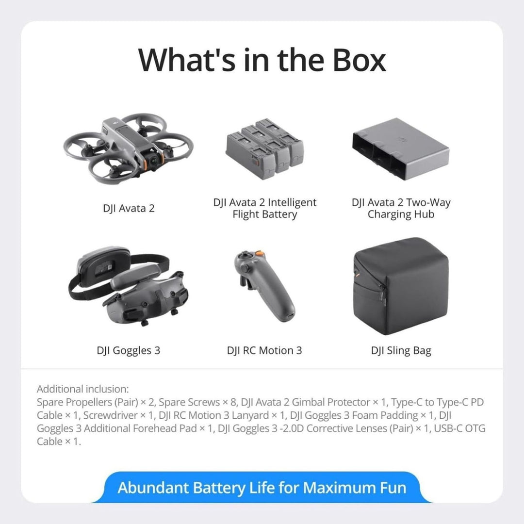 DJI Avata 2 FPV Drone Combo - 4K Immersive Flight