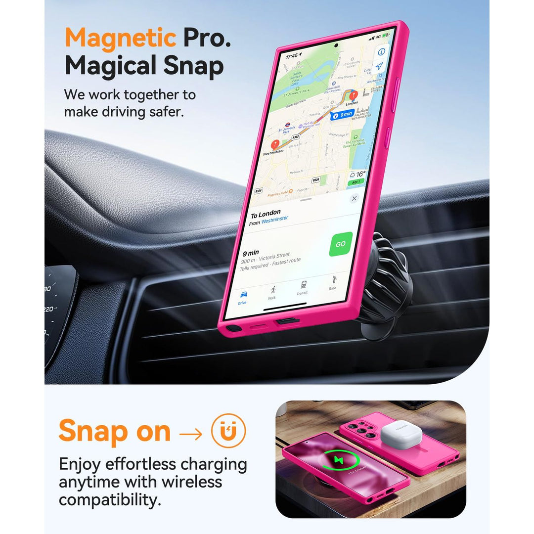 MagFlex Clear Case for Galaxy S25 Ultra with Kickstand - DOKUTRONIX