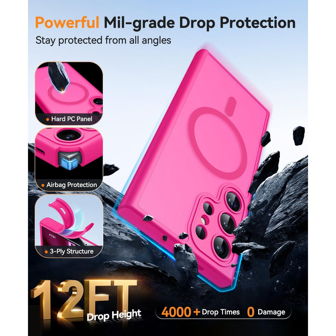 MagFlex Clear Case for Galaxy S25 Ultra with Kickstand - DOKUTRONIX