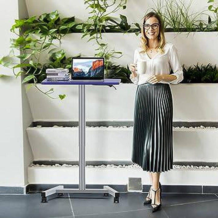 Purple Laptop Sit Stand Desk - DOKUTRONIX