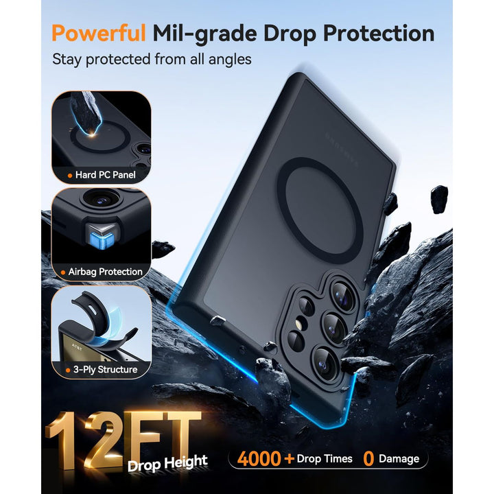 MagFlex Clear Case for Galaxy S25 Ultra with Kickstand - DOKUTRONIX