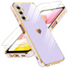 LeYi Heart Plated A15 Case & Screen Protector Set