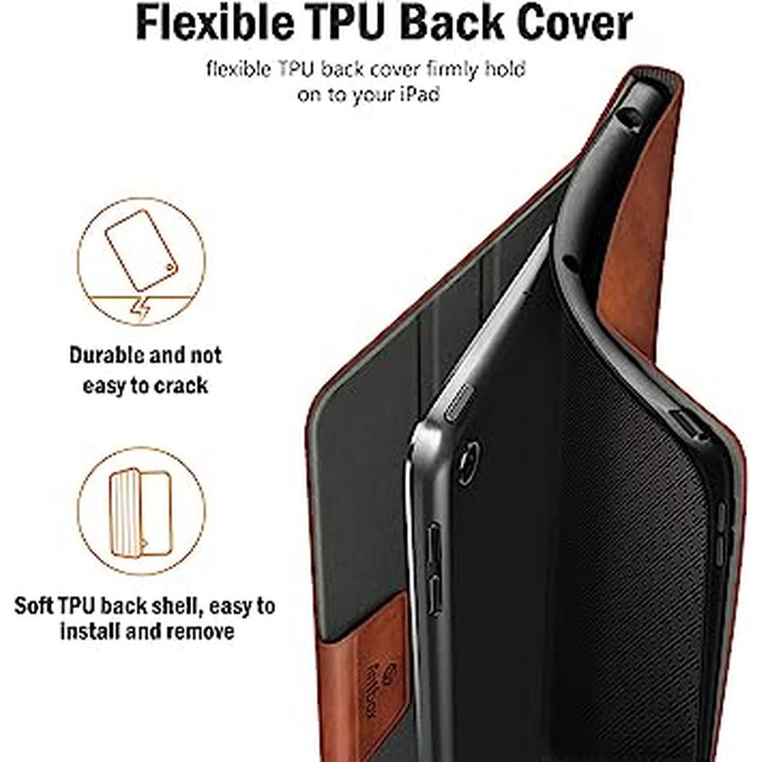 Antbox iPad Case 9/8 Gen with Pencil Holder - Brown - DOKUTRONIX