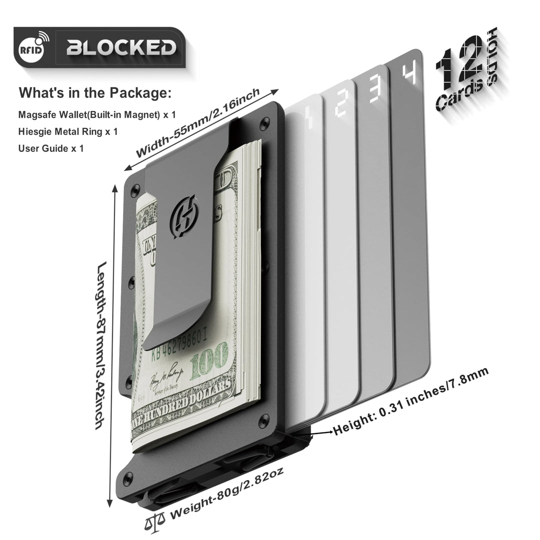 MagSafe Slim Wallet: RFID Metal Card Holder - DOKUTRONIX