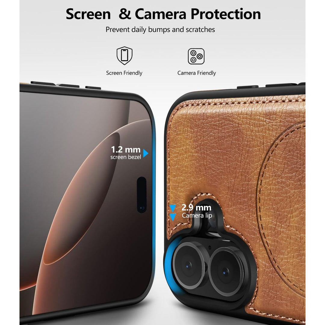 MagSafe SlimStand: Magnetic Leather Case for iPhone 17