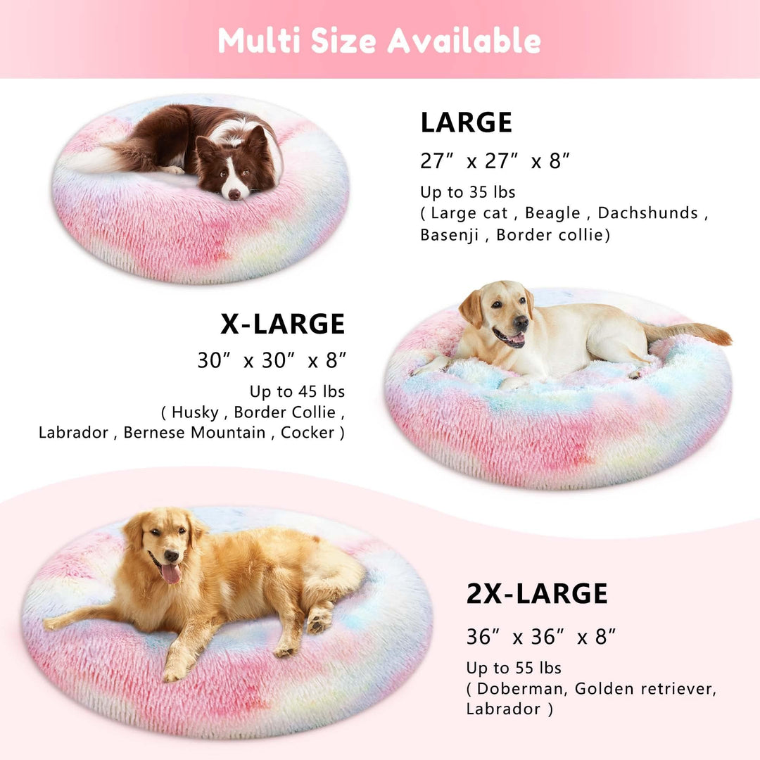 WESTERN HOME Calming Donut Pet Bed – Fluffy & Cozy - DOKUTRONIX