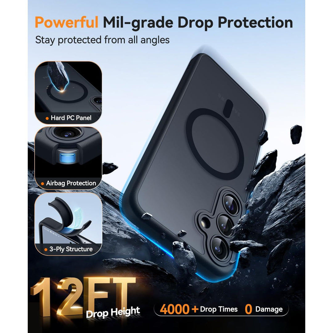 MagFlex Clear Case for Galaxy S25 Ultra with Kickstand - DOKUTRONIX