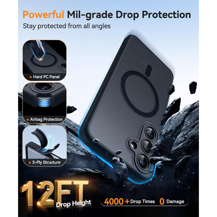 MagFlex Clear Case for Galaxy S25 Ultra with Kickstand - DOKUTRONIX