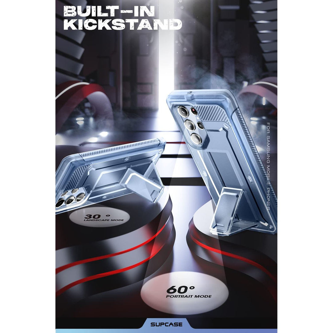 SUPCASE for Samsung Galaxy S23 Ultra Case with Stand, [Unicorn Beetle Pro] [2 Front Frames] [Built-in Screen Protector & Belt-Clip] Military-Grade Protection Phone Case for Galaxy S23 Ultra, Black - DOKUTRONIX