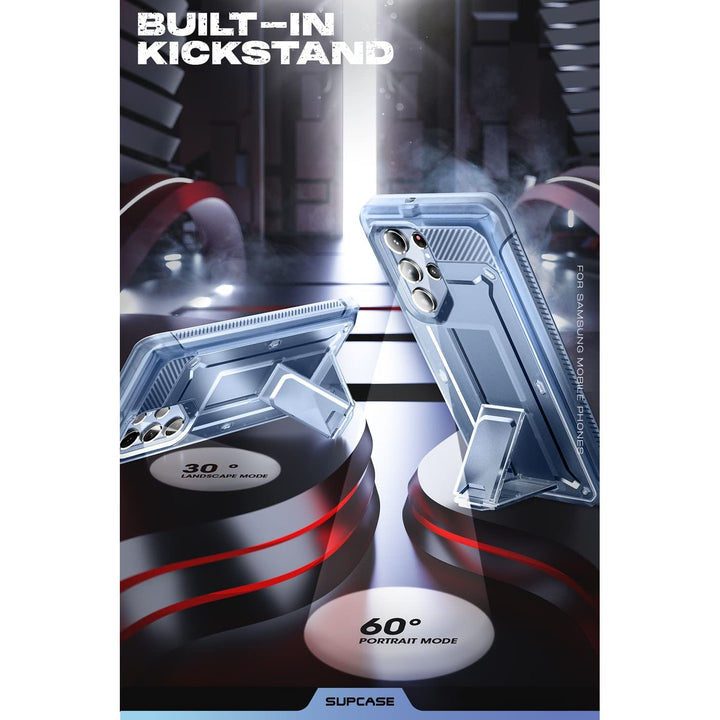 SUPCASE for Samsung Galaxy S23 Ultra Case with Stand, [Unicorn Beetle Pro] [2 Front Frames] [Built-in Screen Protector & Belt-Clip] Military-Grade Protection Phone Case for Galaxy S23 Ultra, Black - DOKUTRONIX