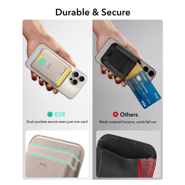ESR MagSafe Slim Wallet - 5-Card RFID Black - DOKUTRONIX