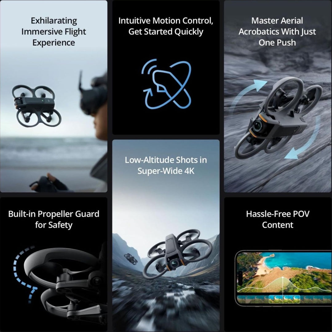 DJI Avata 2 FPV Drone Combo - 4K Immersive Flight