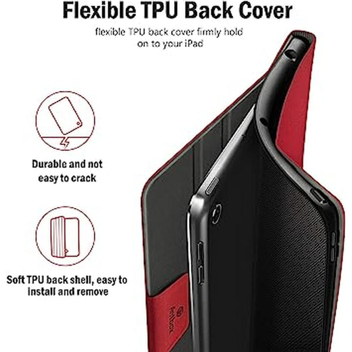 Antbox iPad Case 9/8 Gen with Pencil Holder - Red - DOKUTRONIX