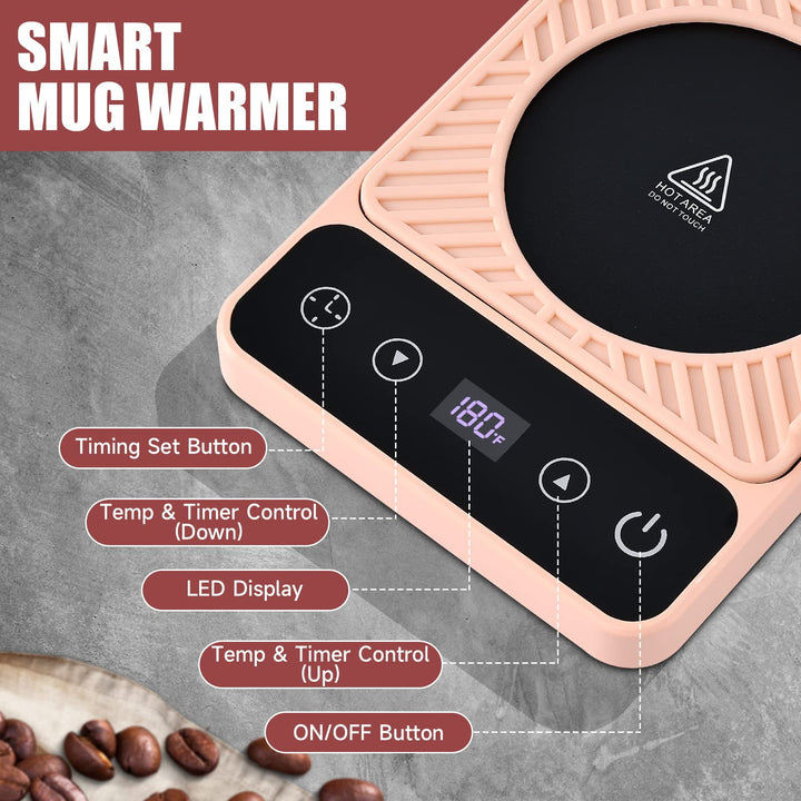Smart Mug Warmer Pro: Timed Temp Control