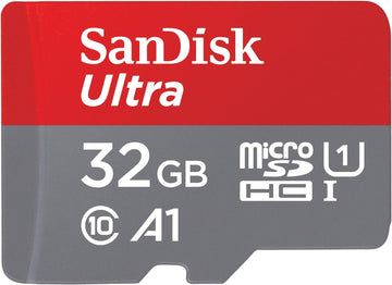 SanDisk 32GB Ultra microSDHC - 120MB/s, Full HD, A1, with Adapter