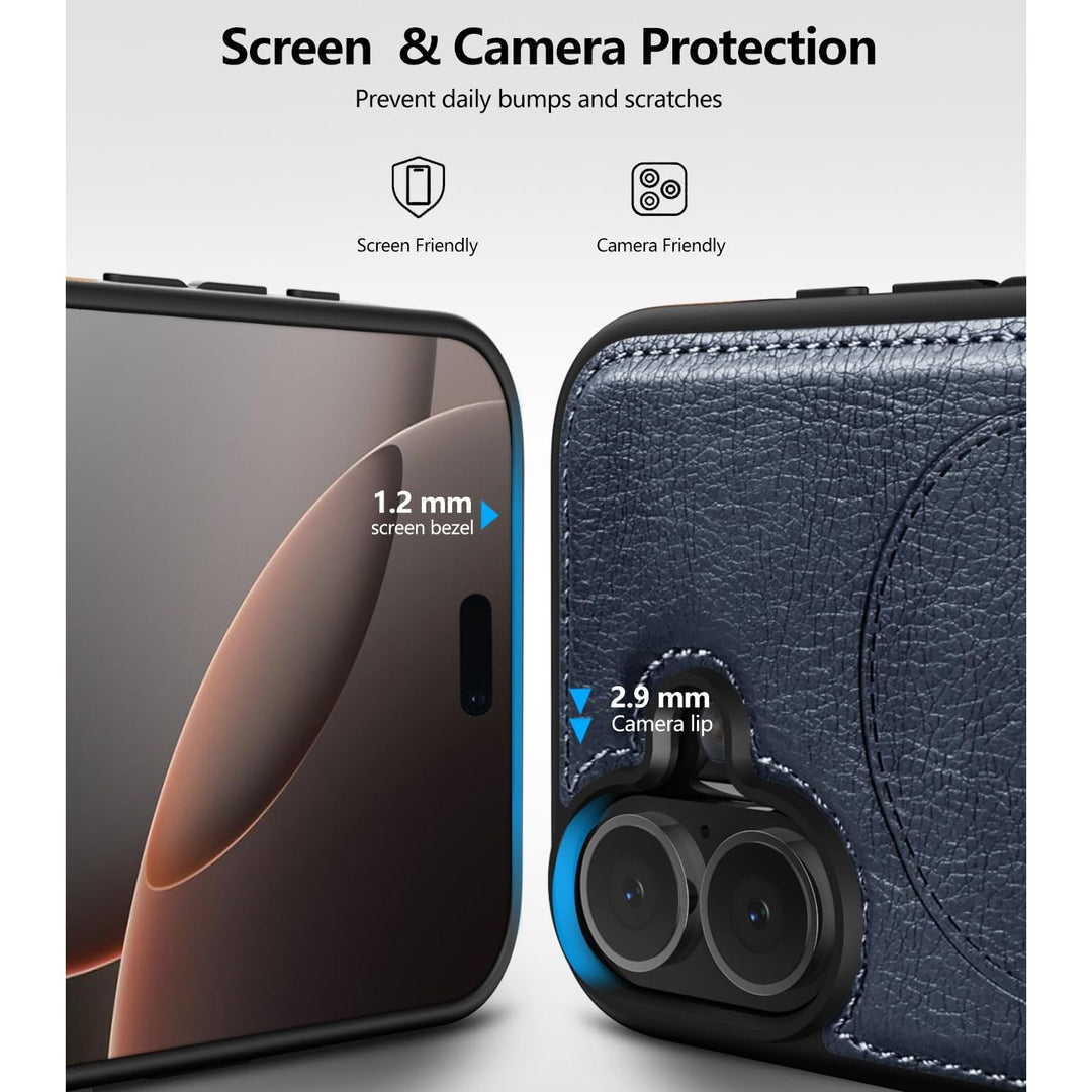 MagSafe SlimStand: Magnetic Leather Case for iPhone 17