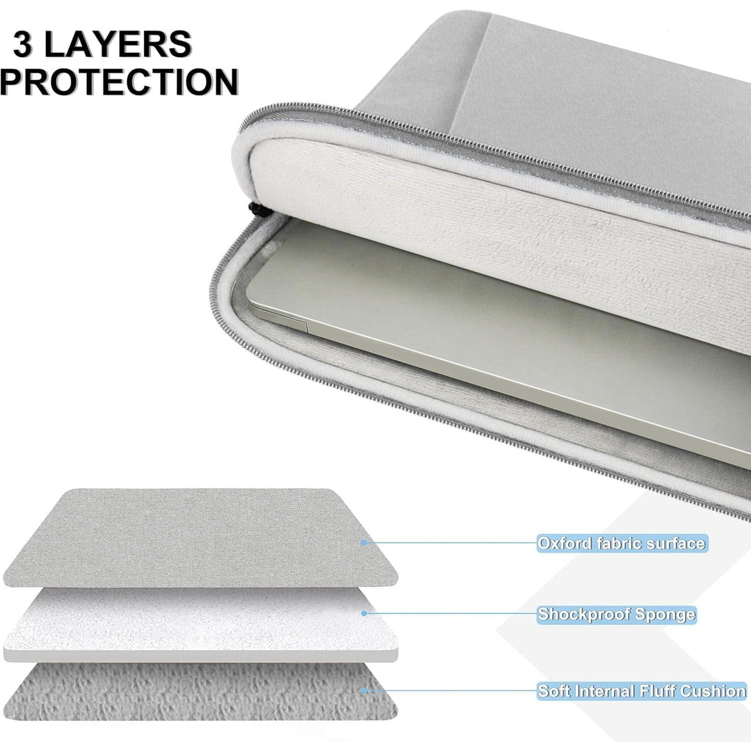 Gray Shockproof 13.3 Laptop Sleeve & Accessory Bag