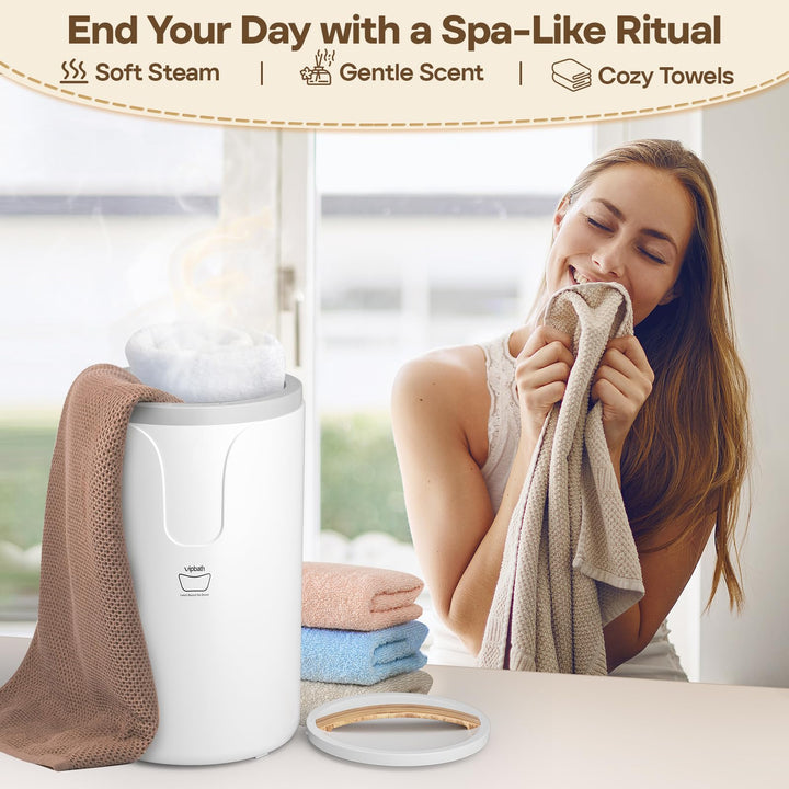 ScentSpa 20L Bucket - Dual Heat, 24H Timer, Wood-Grain Handle, Stainless Steel Interior